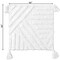 Deerlux 16" Cotton Throw Pillow Cover with White Tufted Line Pattern and Tassel Corners with Filler QI004305.LN.K - alternate 6